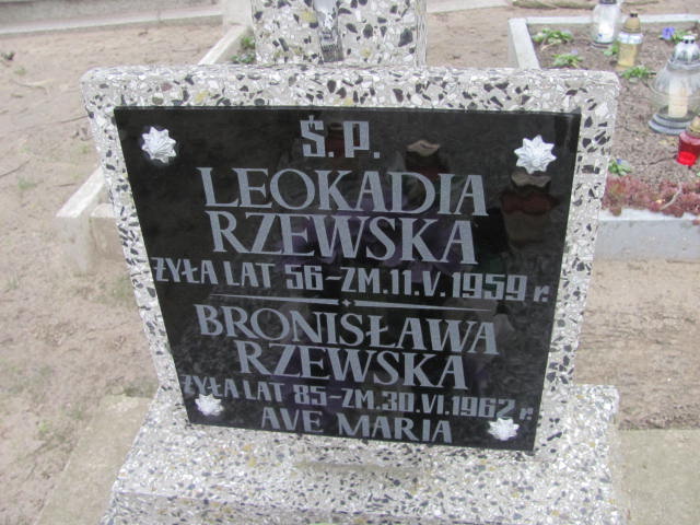 Bronisława Rzewska 1877 Kuchary Kościelne - Grobonet - Wyszukiwarka osób pochowanych